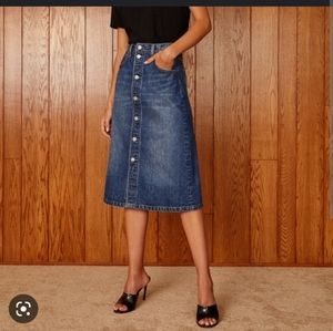 EUC Aritzia Denim Forum ANJELICA skirt